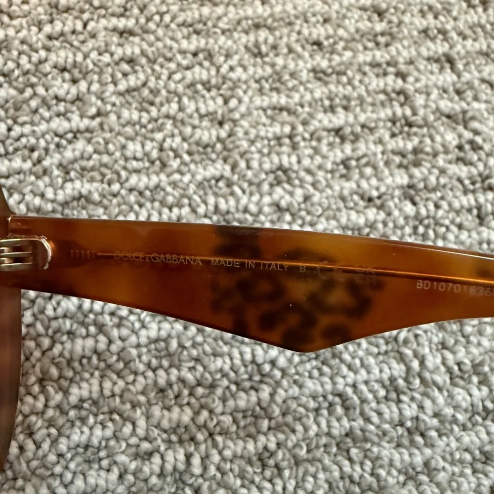 Dolce & Gabbana Havana Animal Print Shaded Sunglasses - Picture 6 of 10
